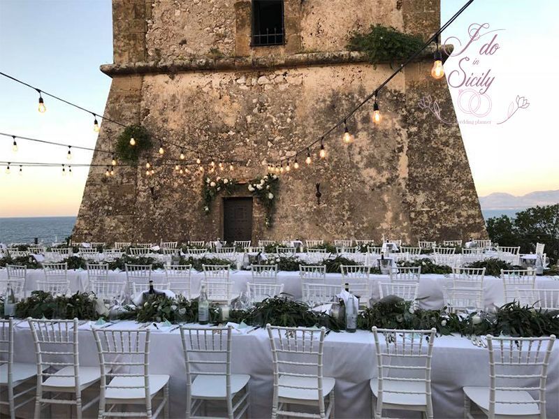The tower wedding venue in Sicily